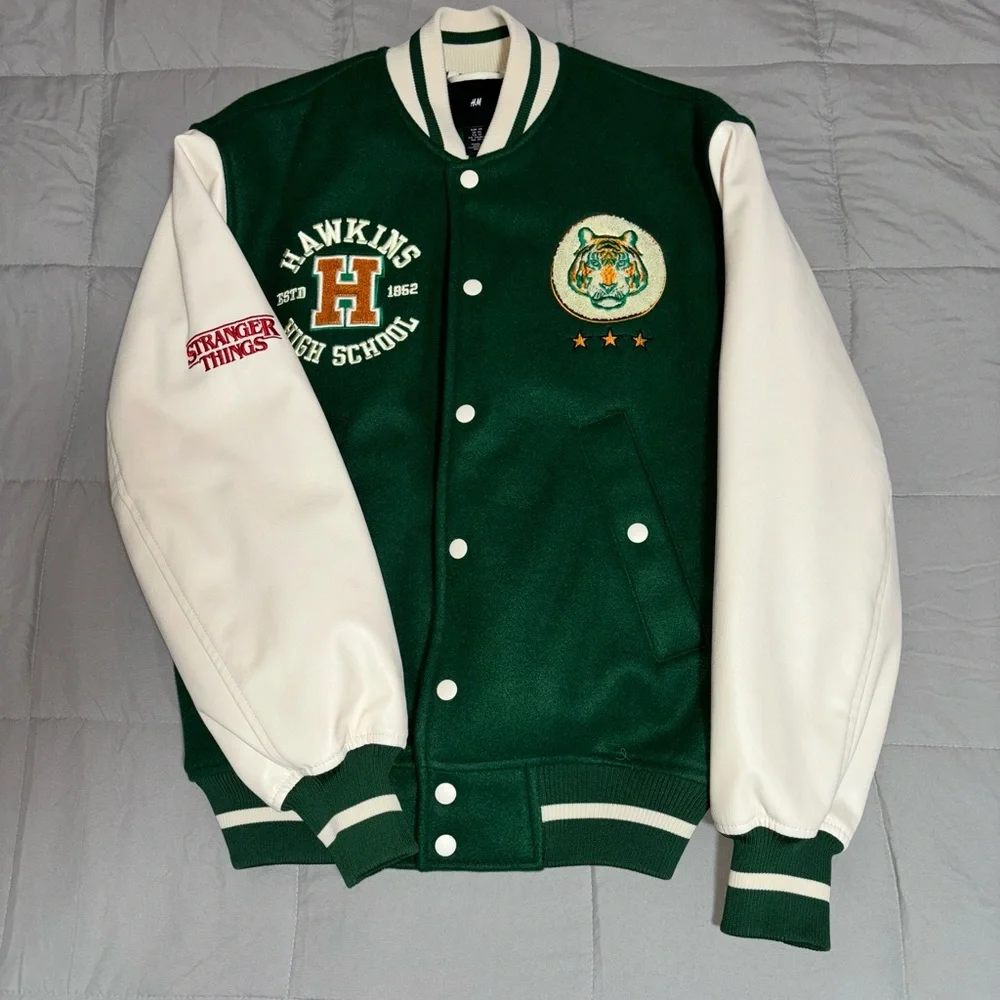 H&M | Jackets & Coats | Stranger Things X Hm Varsity Jacket | Poshmark